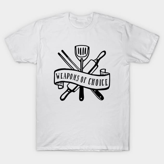 Kitchen Series: Weapons of Choice T-Shirt by Jarecrow 